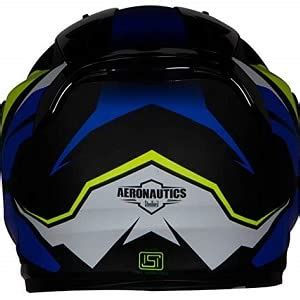 STEELBIRD Helmet SA-1 AVIATE MATT Black/Blue 600mm Helmet Fitted with ...