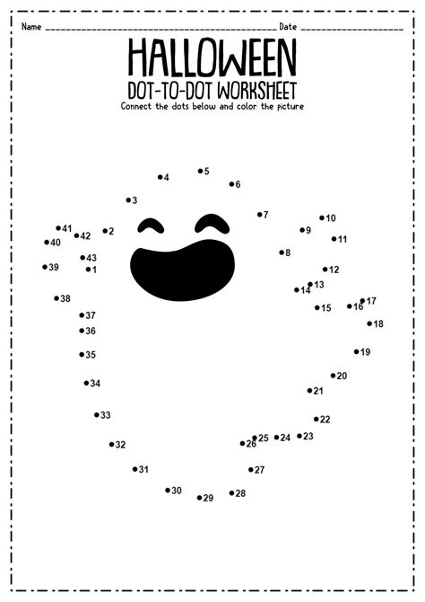 Halloween Connect The Dots Printable - Printable Board Games