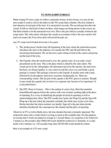 Image result for News Program Script