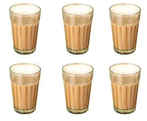 Buy Adaraforever Tea Glasses Set of 6 175 Ml Tea Cups Set of 6 Chai ...