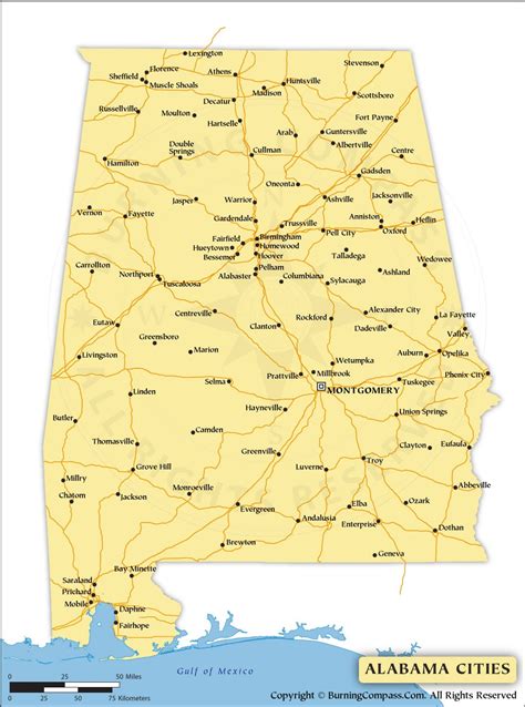Alabama Road Map Online