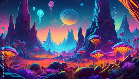 Alien World Landscape 的图像结果