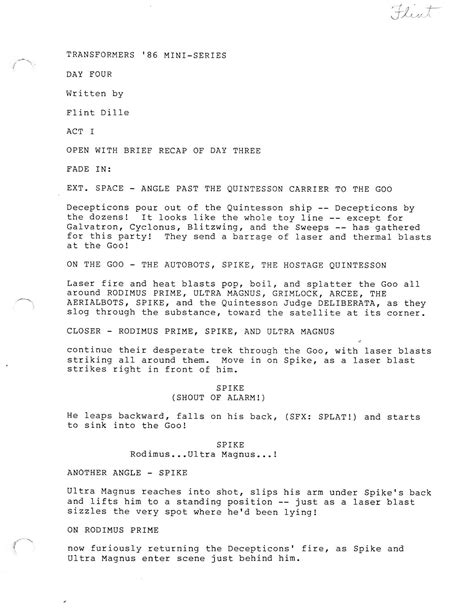 Image result for Transformers Script