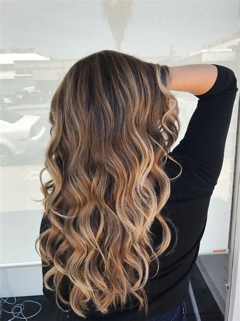 Blonde balayage highlights on brown hair, bronde ombré Balayage Hair ...