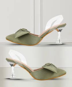 jm looks Women Green Heels - Buy jm looks Women Green Heels Online at ...