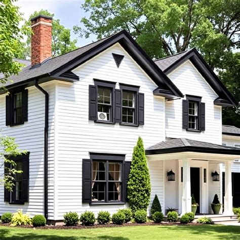 25 Classic White Houses With Black Trim Ideas You'll Love