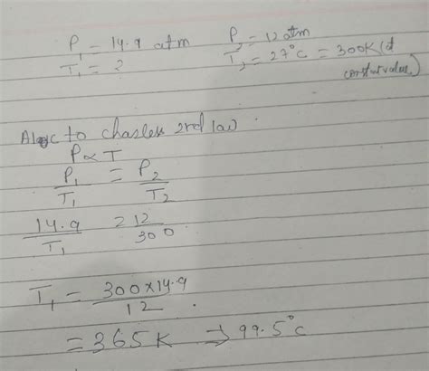 A gas cylinder containing cooking gas can withstand a pressure of [tex ...