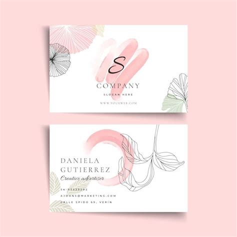 Floral Business Card Template 的图像结果