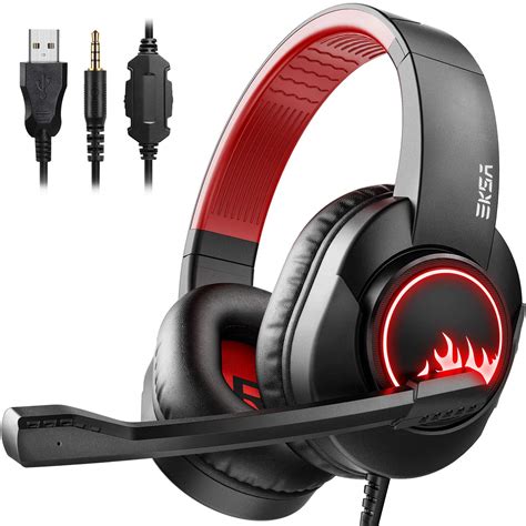 EKSA T8 Ps4 Gaming Wired Over Ear Headphones with Mic with Noise ...