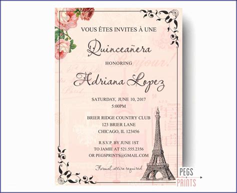 Quinceanera Invitations Templates In Spanish - Template 2 : Resume ...