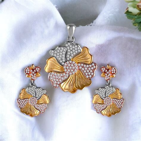 pendant & earring set for women & girls – Rihi by P. C. Chandra Jewellers