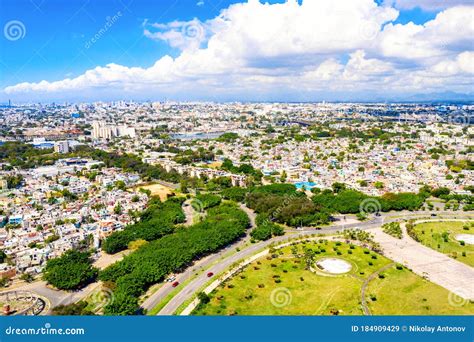 Aerial Drone View of Santo Domingo City. the Capital of Dominican ...