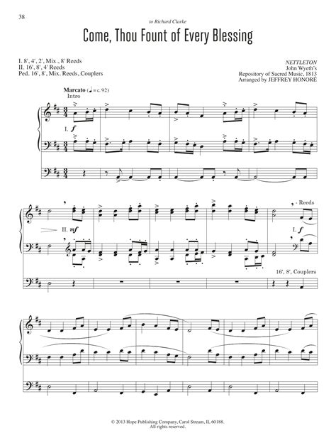 Download Jeffery Honore "Come, Thou Fount Of Every Blessing" Sheet ...