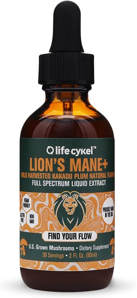 Life Cykel Lion's Mane Mushroom Extract wKakadu India | Ubuy