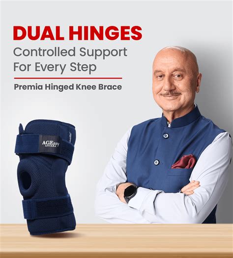Premia Hinged Knee Brace with NeoFlex Material and Dual-Axis Hinges ...