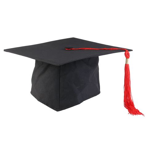 BinaryABC Unisex Adult Graduation Cap with Tassel Adjustable (Black Red ...