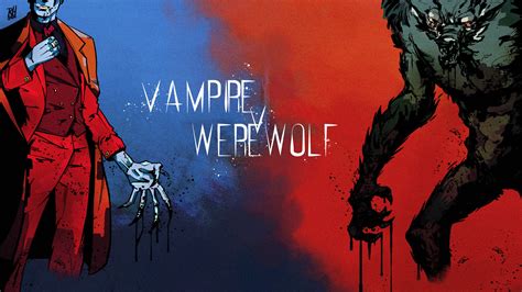 Vampire Vs Werewolf Wallpaper