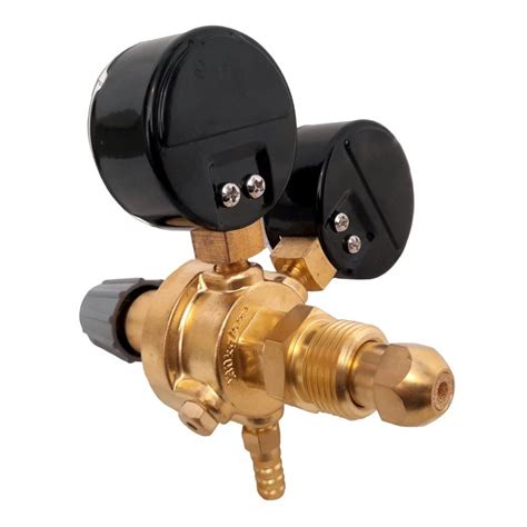 Buy Bottle Pressure Flow Regulator Dual Gauge Argon CO2 NITROGEN MIG ...