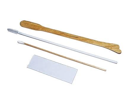 Clear & Sure Papsmear Test Kit One Wooden Spatula, one Glass Slide ...