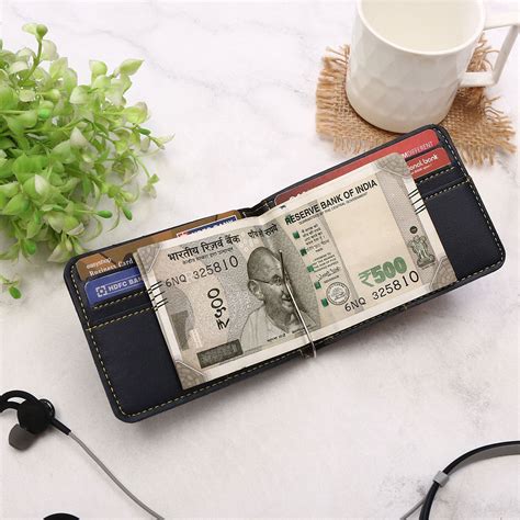 Personalized Blue Money Clip with Name & Charm