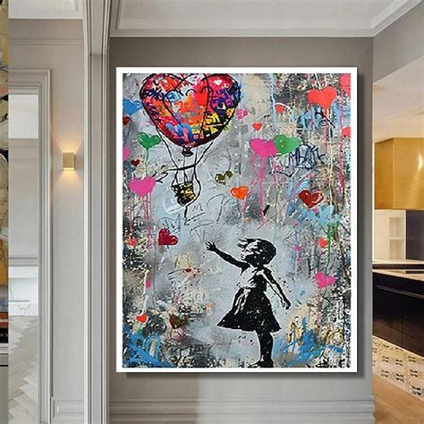 Girl Graffiti oil painting hand painted pop art painting Famous Canvas ...