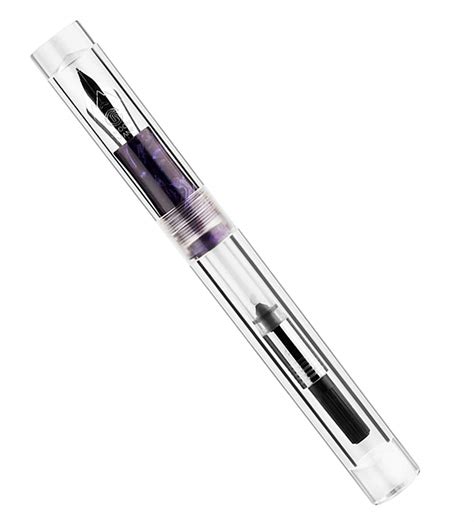 Lanxivi Moonman C1 Fountain Pen Extra Fine Nib, Clear Transparent ...