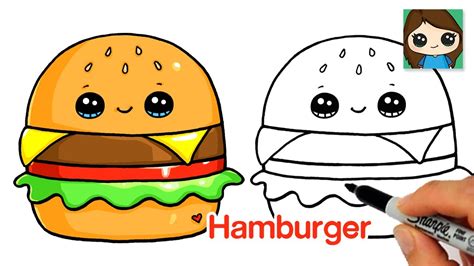 How to Draw a Hamburger Easy 🍔Squishmallow - YouTube