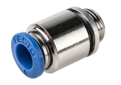 QS-G1/8-6-I Festo | Festo QS Series Straight Threaded Adaptor, G 1/8 ...