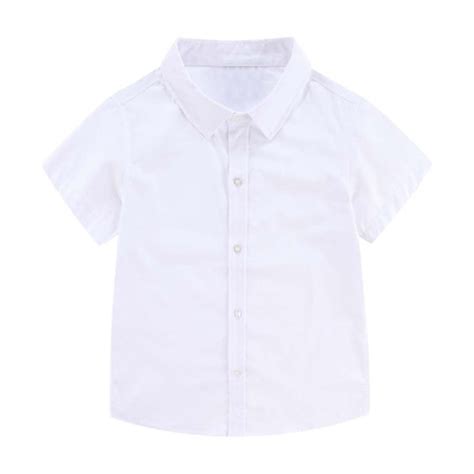 Hiijoy Tween Boys White Dress Shirt Short Sleeved Button Down Shirt ...
