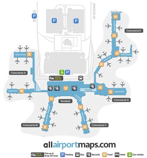 CLT Airport Map - Charlotte Douglas International Airport Terminal Maps ...