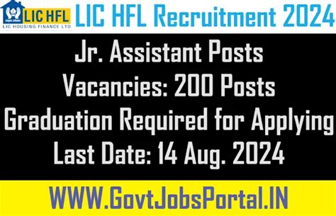 LIC HFL Junior Assistant Recruitment 2024 - Apply for 200 LIC HFL jobs ...