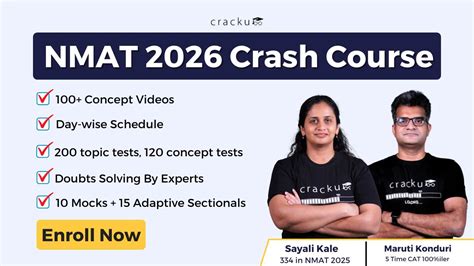 Best NMAT Crash Course 2026, By Sayali Ma'am (334 in NMAT 2025)