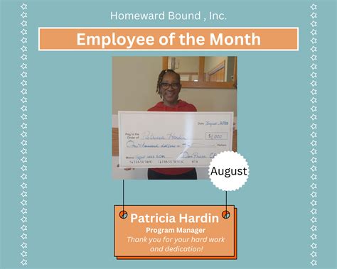 Employee of the Month - August 2023 - Homeward Bound, Inc.