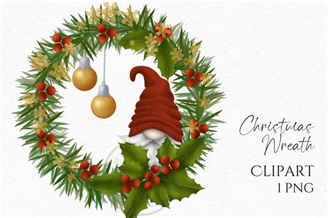 Holiday Wreath Clip Art