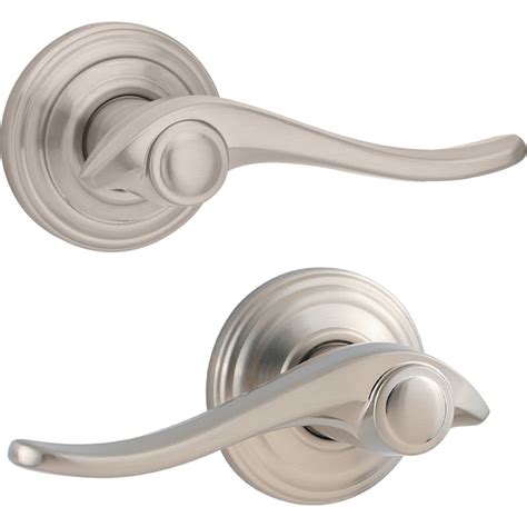 Kwikset Avalon Satin Nickel Interior/Exterior Hall/Closet Passage Door ...