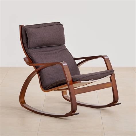 Buy (Refurbished) Aylen Fabric Rocking Chair - Brown from Home Centre ...