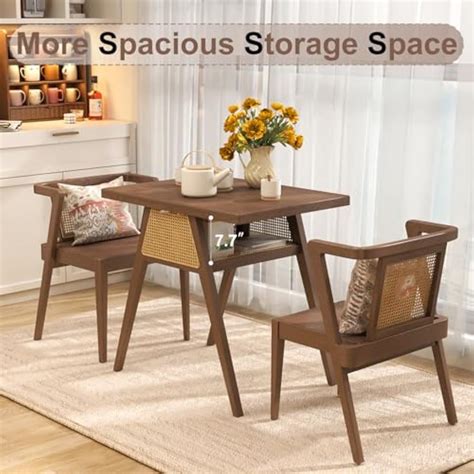 AQIMUELE Small Dining Table Set for 2, Wood Small Kitchen India | Ubuy