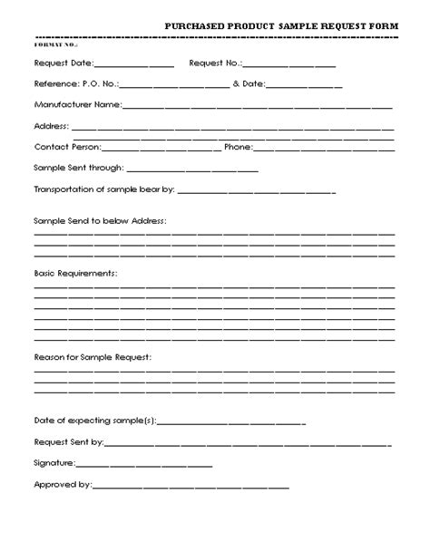 Image result for Product Sample Request Form