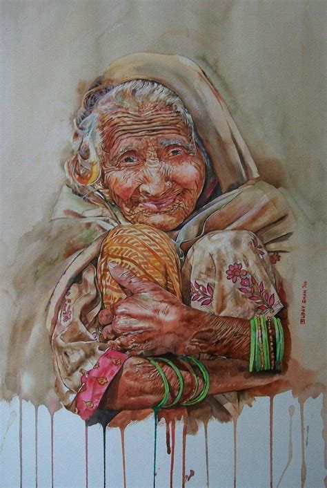 "Undefined Cuteness ": Light Brown Watercolor Painting by Dr.uday Bhan ...