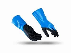 Sure Safety Saviour Neo Chem Chemical Resistant Gloves, Blue and Black ...