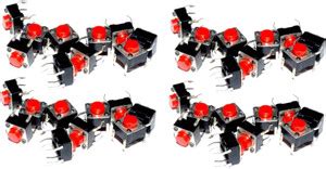 Scriptronics Tactile Switch Micro Push to ON Button for DIY Projects ...