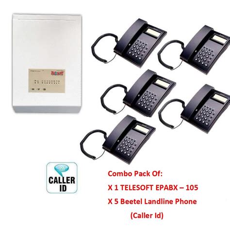 Telesoft EPABX PABX Intercom System Telephone -105 with 5X Beetel Phone ...