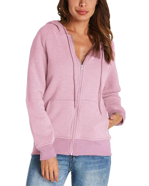 Warm Solid Color Hoodies Sweatshirt Women Casual Loose Long Sleeve ...