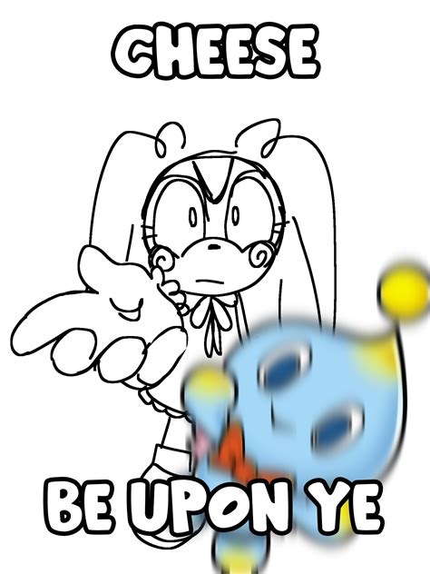 #34447 - safe, artist:yourfriendbrain, cheese (chao), cream the rabbit ...