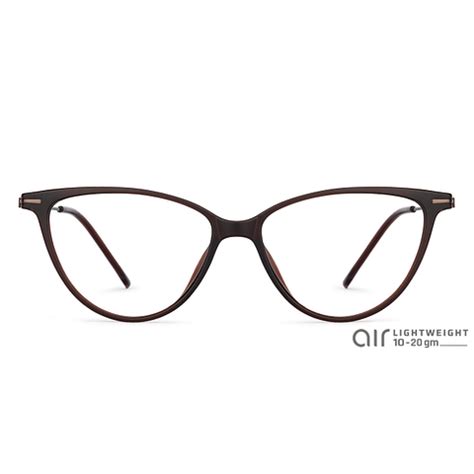 Buy Matte Brown Full Rim Cat Eye Lenskart Air Online Air fusion P010 ...