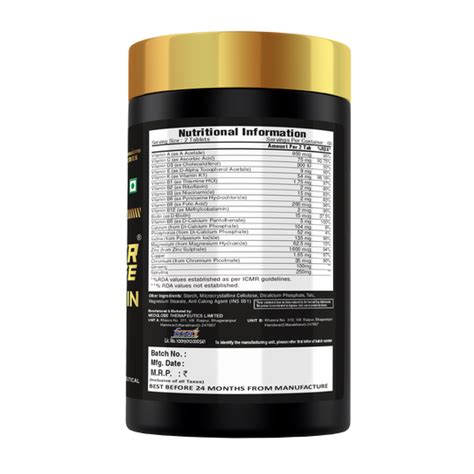 Premium Series Super Charge Multivitamin - 120 Tablets (60 Servings ...