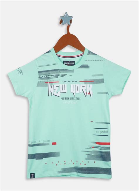 Buy Boys Blue Printed T-Shirt Online in India - Monte Carlo