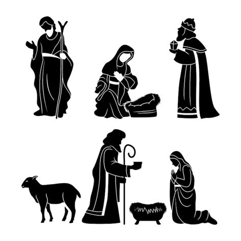 Mary joseph silhouette Images - Free Download on Freepik