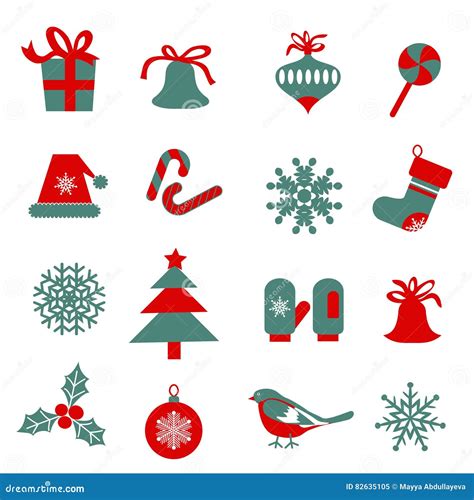 Christmas Holiday Icons And Symbols