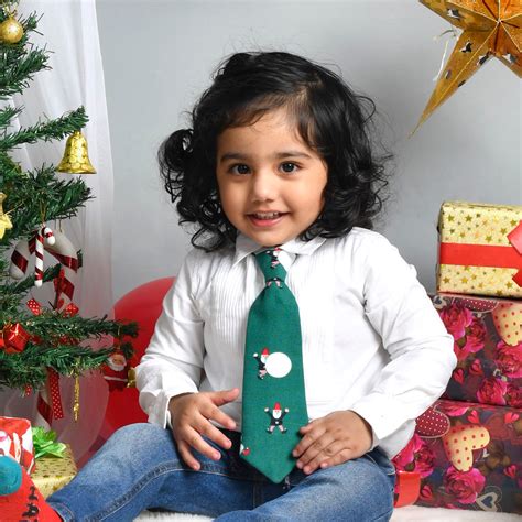 Green Santa Tie – Apricot Kids